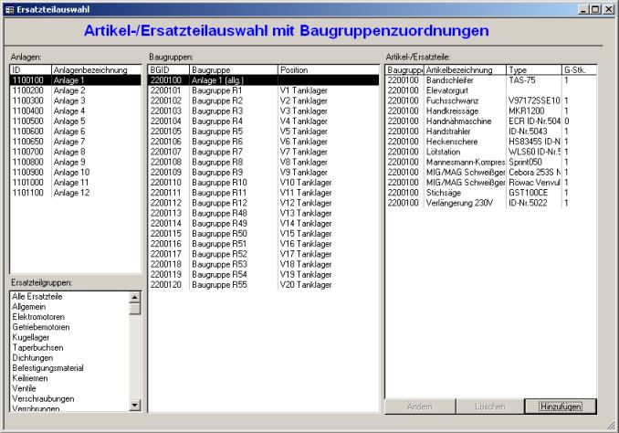 Startbild von Instandhaltungdatenbank